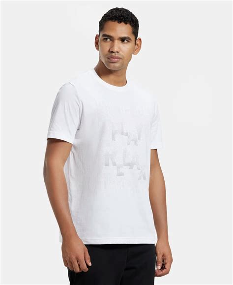 Buy Super Combed Cotton Rich Graphic Printed Round Neck Half Sleeve T ...