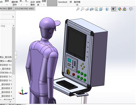 数控操控台_SOLIDWORKS 2018_模型图纸下载 – 懒石网