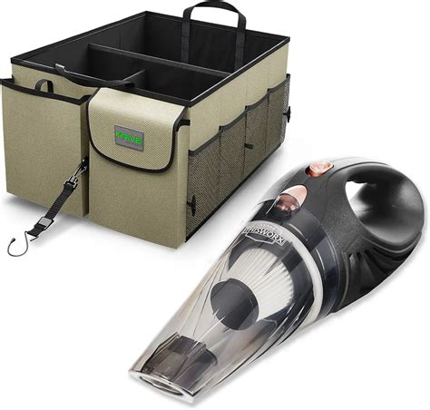 ThisWorx Car Vacuum Cleaner and Drive Auto Car Trunk Organizer Bundle