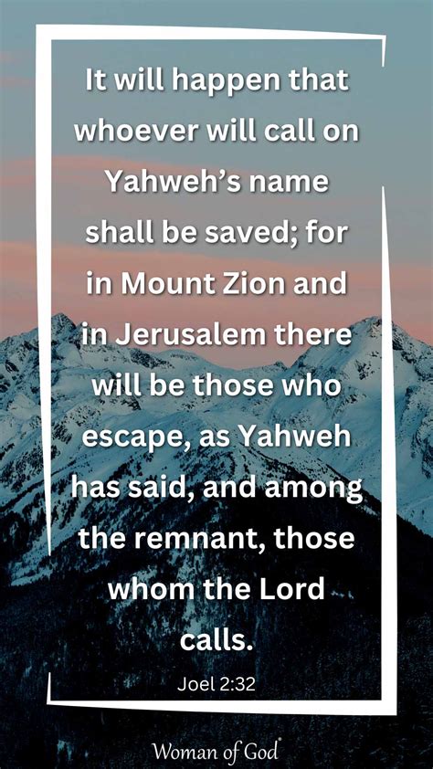 Verse of the Day Joel 2:32