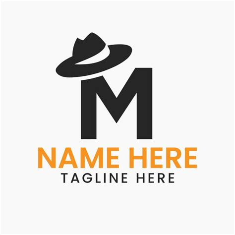 Premium Vector | Letter m gentlemen hat logo design concept with cowboy ...