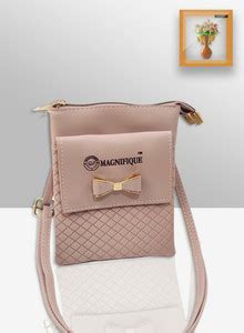 magnifique Trendy Mobile Sling Bag for Girls - PU / Light Peach Mobile ...