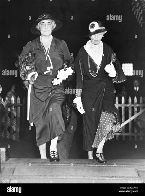 Anne Tracy Morgan ascends the gangplank of the S. S. Ile-de-France ...