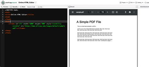 Image result for Iframe PDF Viewer Example