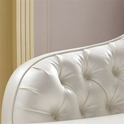 Traditional Chaise Lounge Genuine Leather Floor Chair with Recessed ...