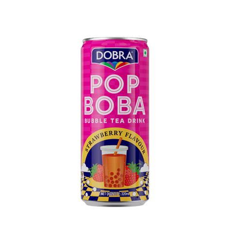 Buy Dobra Pop Boba Bubble Tea Online| Strawberry Flavour | Dobra India