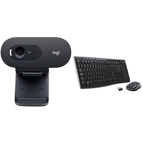 Buy Logitech C505e Business Webcam for Video Calling Apps & MK270 ...