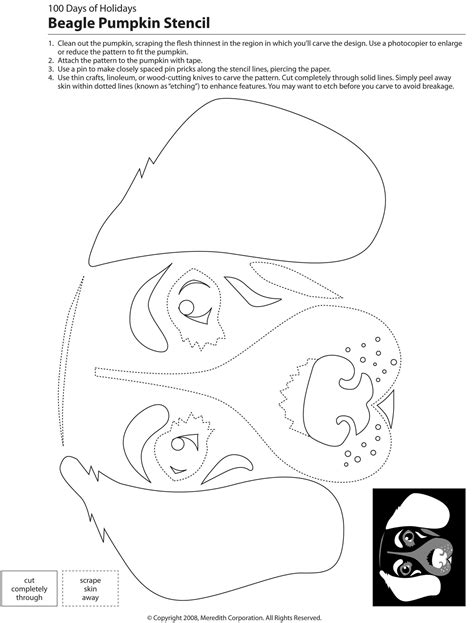 Beagle Pumpkin Carving Stencil | Pumpkin stencil, Dog stencil, Pumpkin ...