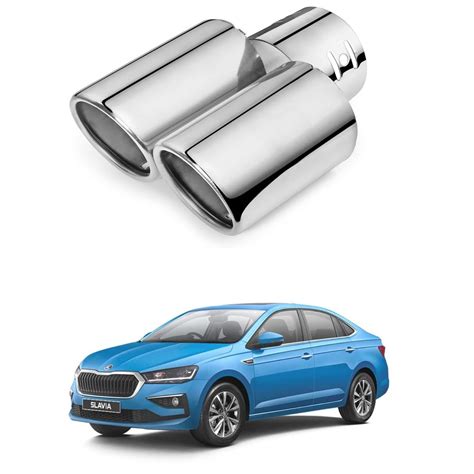 Oshotto Stainless Steel SS-001 CAR Exhaust Silencer Dual/Double Pipe ...