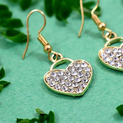 Studded Heart Bag Shaped Drop Earrings | Salty – Salty Accessories