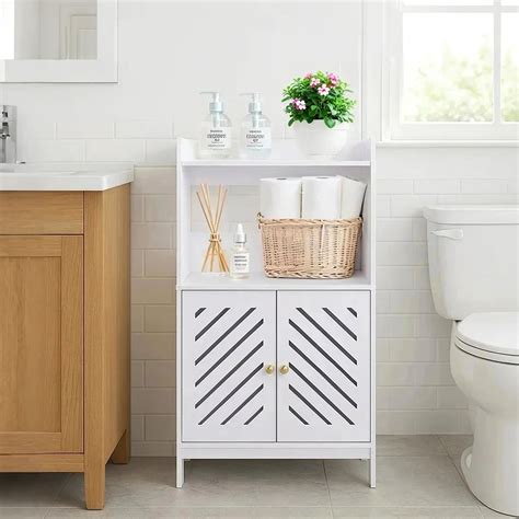 PinkSheep Bathroom Floor Storage Cabinet, 4 Tier Free Standing Shelving ...