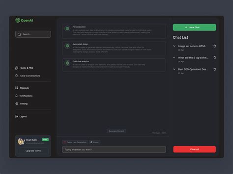 Chatgpt User Interface 的图像结果