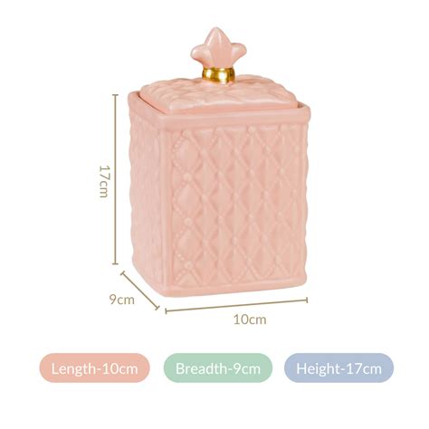 Modern Multipurpose Ceramic Jar With Lid Peach Online - Premium Jar ...