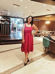 Buy Aahwan Black Solid Fit And Flare Midi Tank Dress For Women's ...