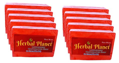 Buy Herbal Planet Handicrafted Red Wine Soap, (10 Pc x 100 g) - (Pack ...