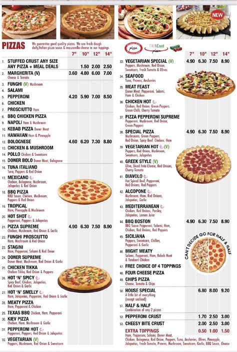Menu at KINGSWOOD PIZZA restaurant, Hull