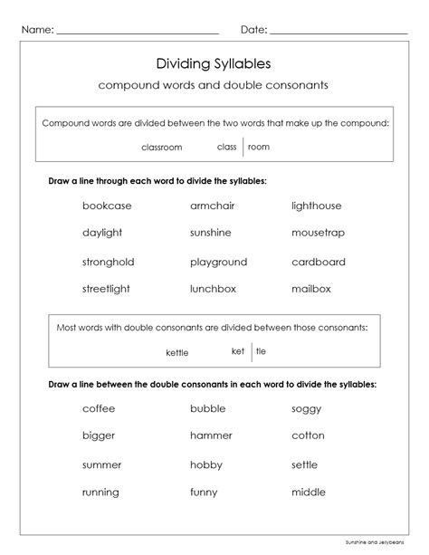 Image result for Splitting Syllables Practice