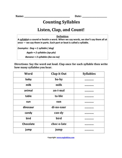 Image result for Splitting Syllables Practice
