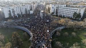 Student-led protesters blockade bridges in Serbia's second-largest city