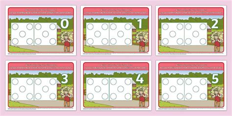 Farm Hungarian Number Pictures 0 10 Modelling Dough Mats Arabic/English