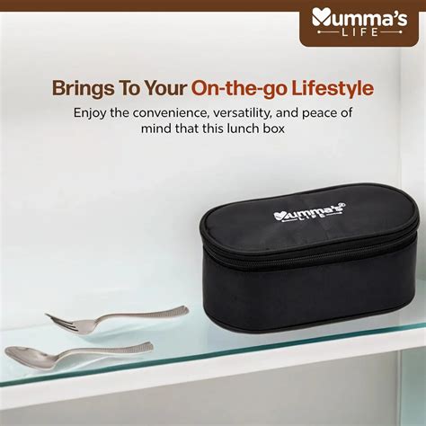 Mumma's Life Stainless Steel Lunch Box (Black) (Beam) – BharatAgri ...