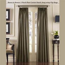 Drapery Panels by Marquee Flared Faux Silk Pinch Pleat Curtain Panel Drapery Panels