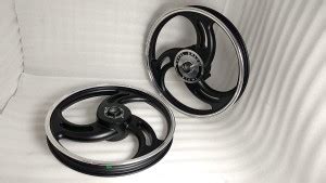 ROYAL ERADO 3 spoke Black Alloy Wheel set| Royal Enfield Thunderbird ...