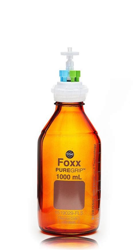 HPLC Solvent Reservoir Bottle Assembly, GL45, 1L Amber, Class VI PTFE ...