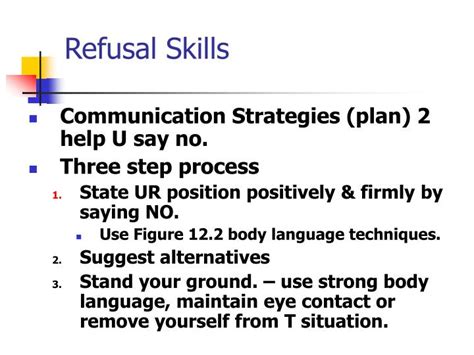 The Refusal Lesson Plan Communication 的图像结果