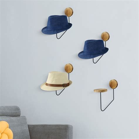 Latitude Run® Wall Mounted Hat Rack in Black/Brown & Reviews | Wayfair