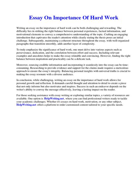 Image result for Hard Work Outline Example