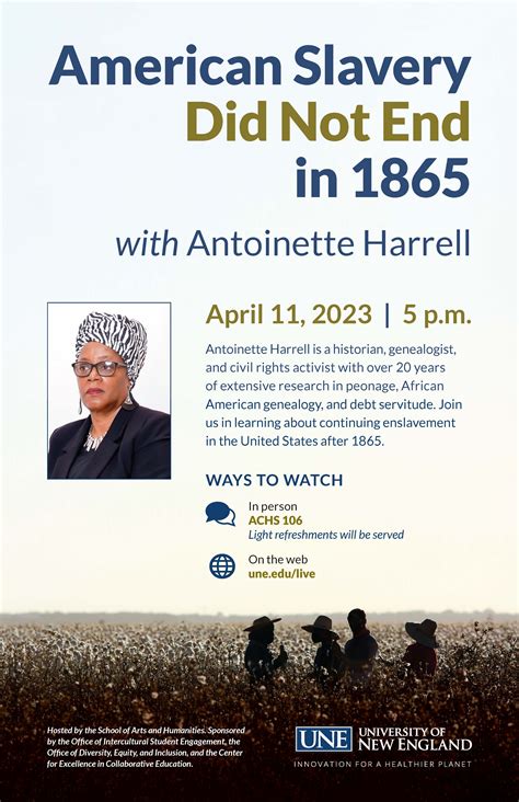American Slavery Did Not End in 1865 with Antoinette Harrell | University of New England in Maine