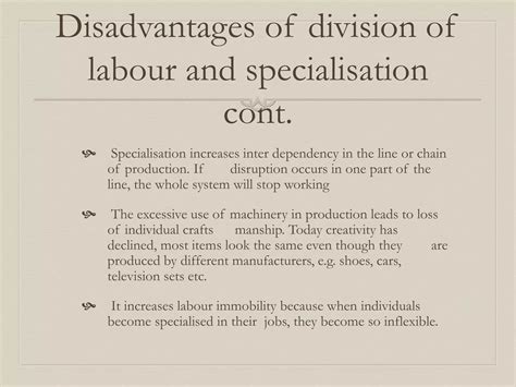 Specialization and division of labour | PPTX
