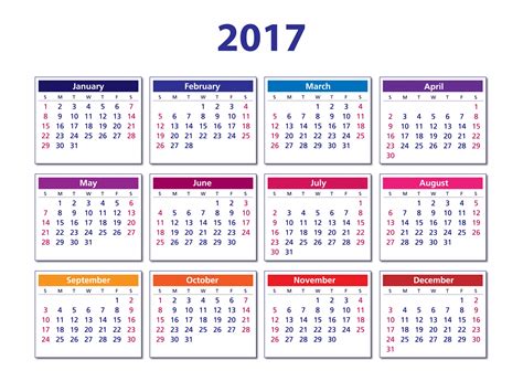 2017 Kalender Kostenloses Stock Bild - Public Domain Pictures