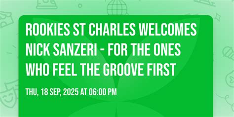 Rookies St Charles welcomes Nick Sanzeri - For the Ones Who Feel the ...