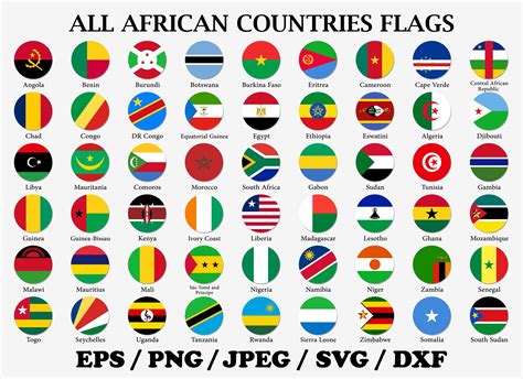 Set of All African Countries Flags Icons Graphic by terrabismail ...