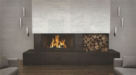 Modern Wood Burning Fireplace