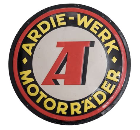 ratisbon's | Blechschild Ardie-Werk Motorräder, Nürnberg, um 1920 (1 ...