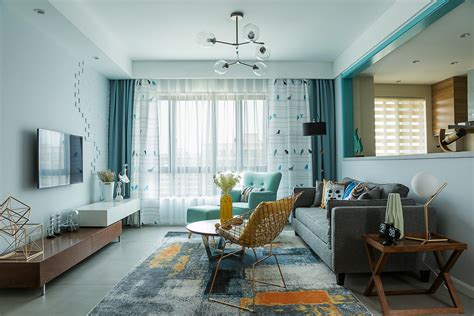 丹东保利香槟国际-100平米公寓现代风格-谷居家居装修设计效果图