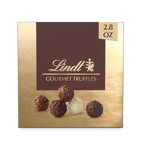 Lindt Gourmet Truffles Assorted Chocolate Candy, Gift Box, 2.8 oz ...