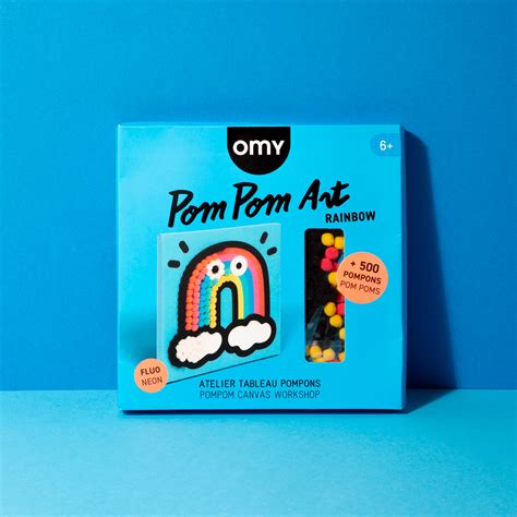 Rainbow Pom Pom Art Kit | Creative Activity for Ages 6+ | US OMY Maison ...