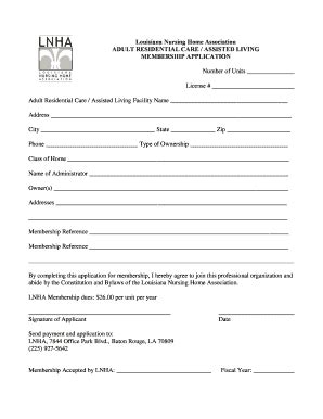 Fillable Online ADULT RESIDENTIAL CARE / ASSISTED LIVING Fax Email ...