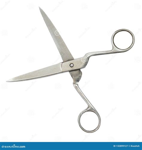Closeup of open scissors stock image. Image of retro - 132899127