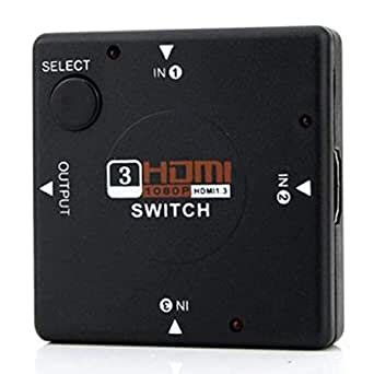 ROCKETKART HDMI Splitter 3 Input to 1 Output Manual HDMI Switcher ...