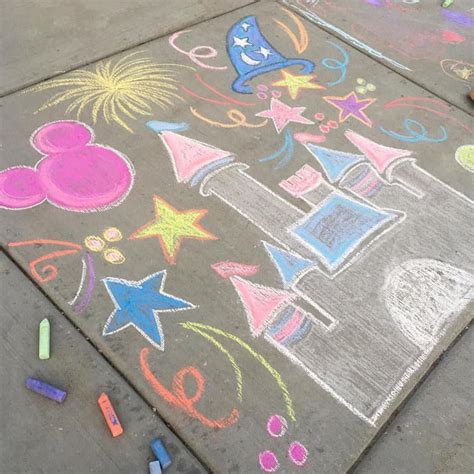 easy disney chalk art