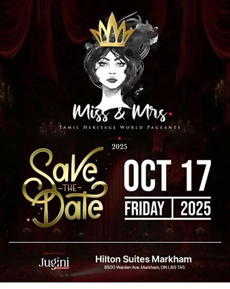 Miss & Mrs Tamil Heritage World Pageant 2025, Hilton Toronto/Markham ...