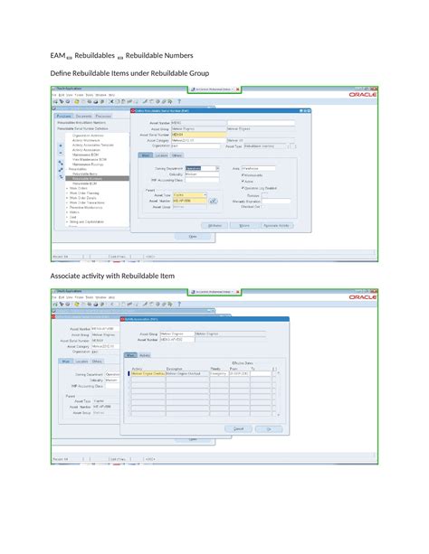 Oracle eAM 的图像结果