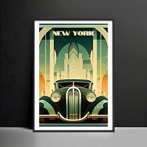 Art Deco Prints,wall Decor, Vintage Art Print,art Deco Poster, New York ...