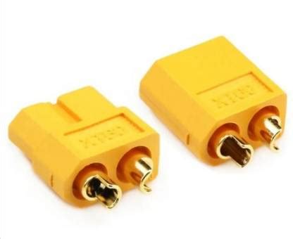 TES-EV XT60 Connectors - Male/Female Pair (High Amp Connectors - Gold ...