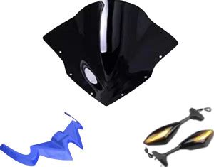 Gogna Mart bajaj rs 200 visor black , rs 200 winglet blue and bike led ...